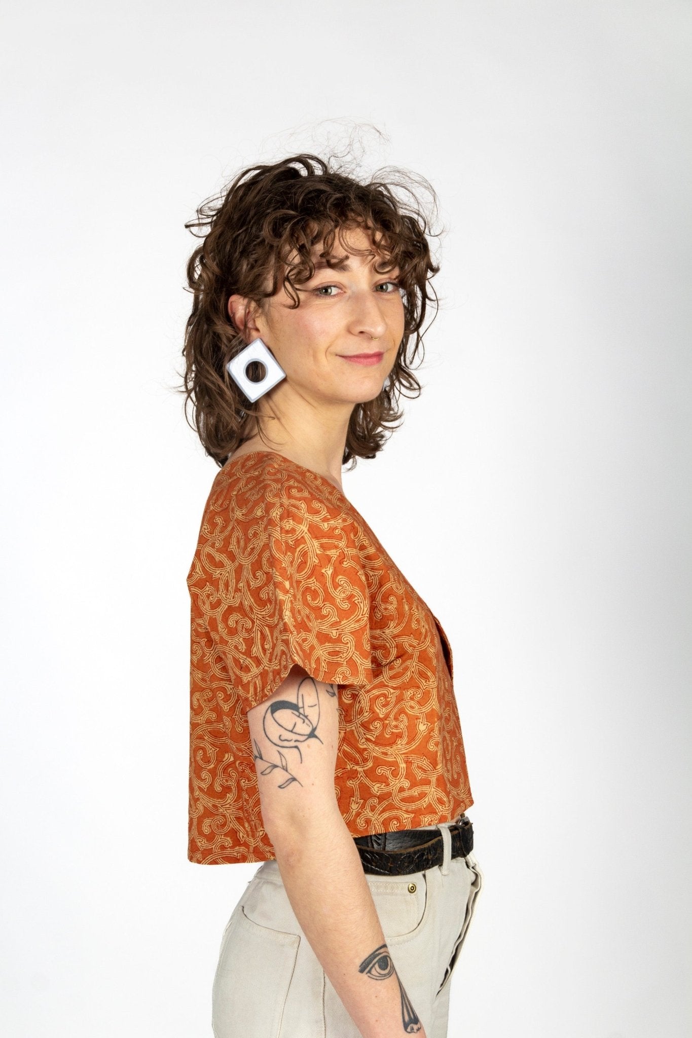 Top PALAKOLLU - Coton bio -Imprimé kama - Azaadi, la mode responsable accessible