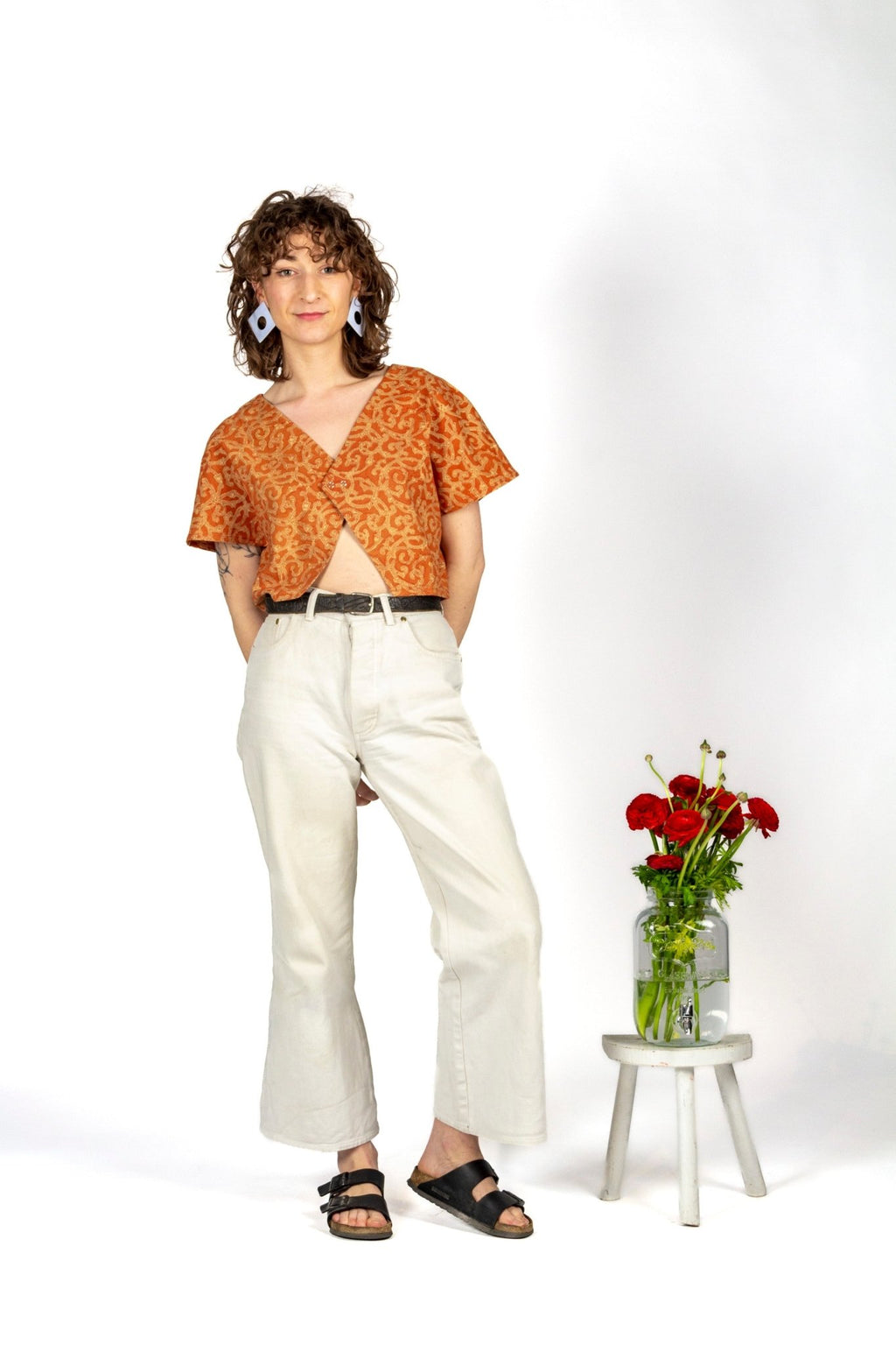 Top PALAKOLLU - Coton bio -Imprimé kama - Azaadi, la mode responsable accessible