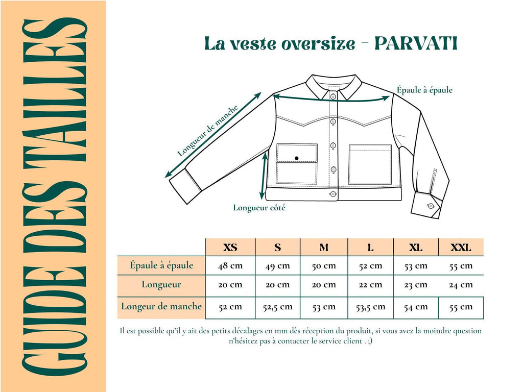Veste PARVATI - Coton bio - Imprimé Chamak - Azaadi, la mode responsable accessible
