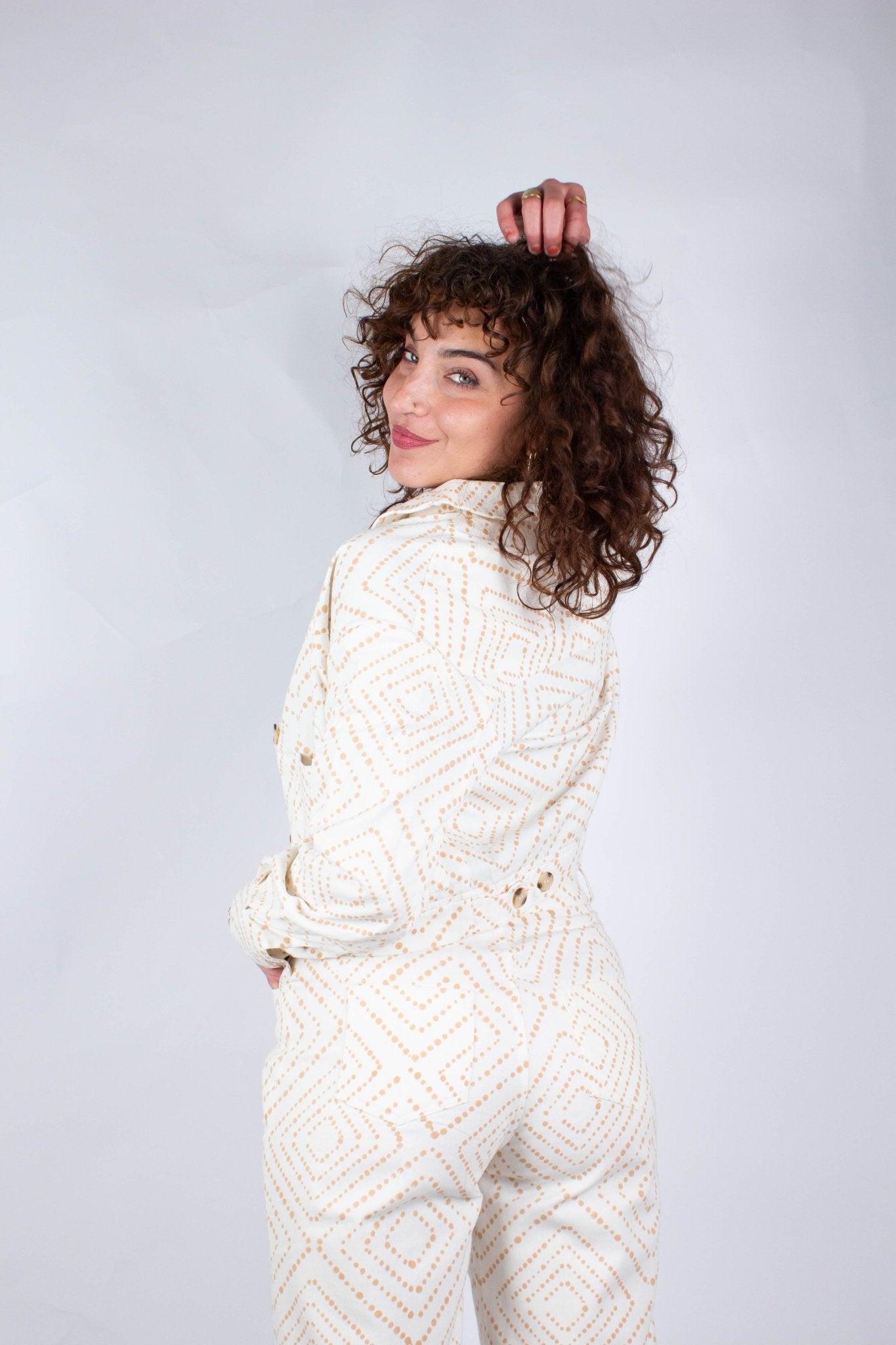 Veste PARVATI - Coton bio - Imprimé Chamak - Azaadi, la mode responsable accessible
