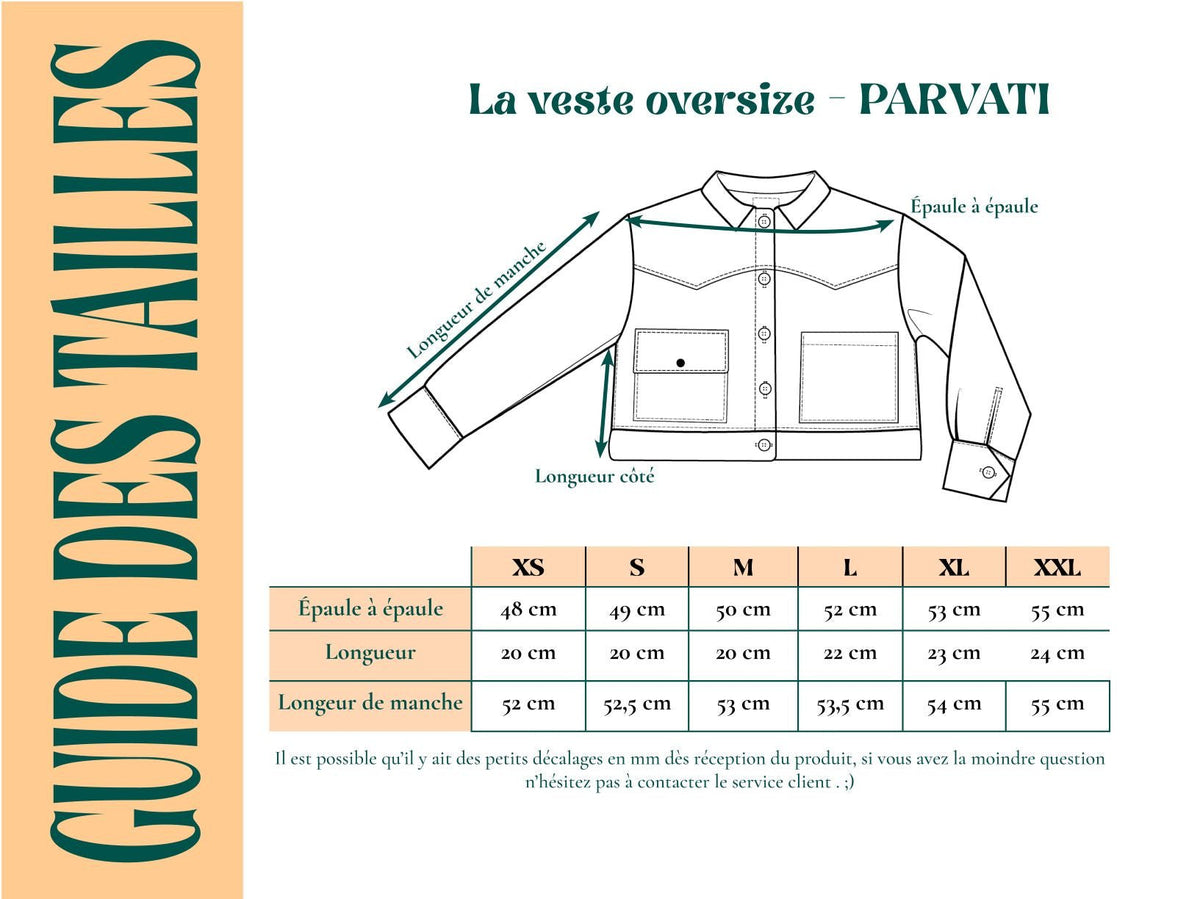 Veste PARVATI - imprimé Pralaya - Velours côtelé coton bio et chanvre - Azaadi, la mode responsable accessible